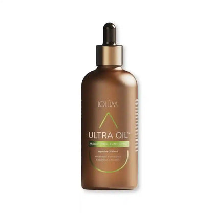 Lolûm Ultra Oil Antibacterial & Antiseptic LO012: Braune Glasflasche mit Pipette, 50 ml, für antibakterielle und antiseptische Hautpflege.