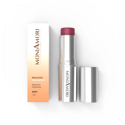 MoniAmori MM042 Blush & Kiss Multi-Use Stick in Berry – 7g, vegan, mattes Finish, langanhaltend, mit Verpackung