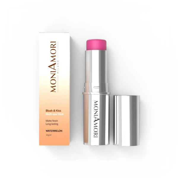 MoniAmori MM040 Blush & Kiss Multi-Use Stick in Watermelon – 7g, vegan, mattes Finish, langanhaltend, mit Verpackung