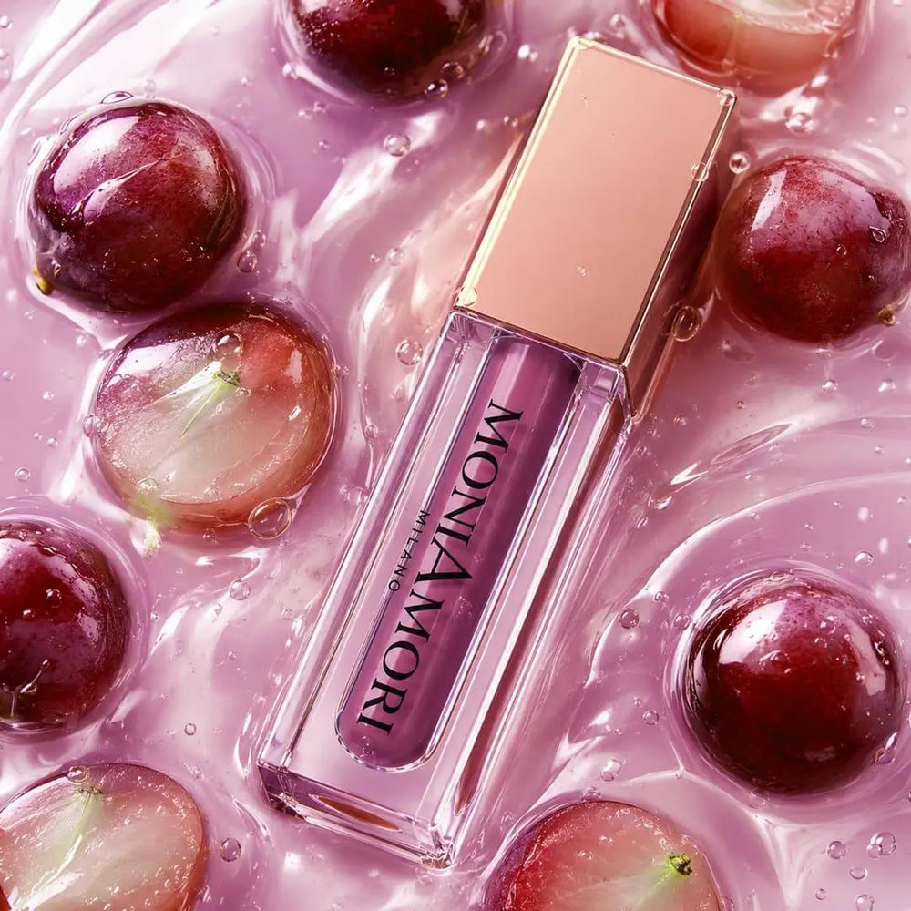 MoniAmori Juicy Oil Grape | Feuchtigkeitsspendendes Lippenöl mit Wet-Look-Glanz - Chogan Parfum