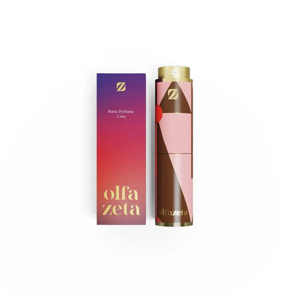 Olfazeta Modern TCOV017 Parfüm-Taschenetui Rosa Braun mit Verpackung