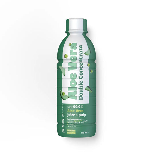 Supplefit Aloe Vera 99,9% INTB060 – Flasche mit 675ml reinem Aloe Vera Saft für Verdauung und Immunsystem, mit AV PULP™ Komplex.