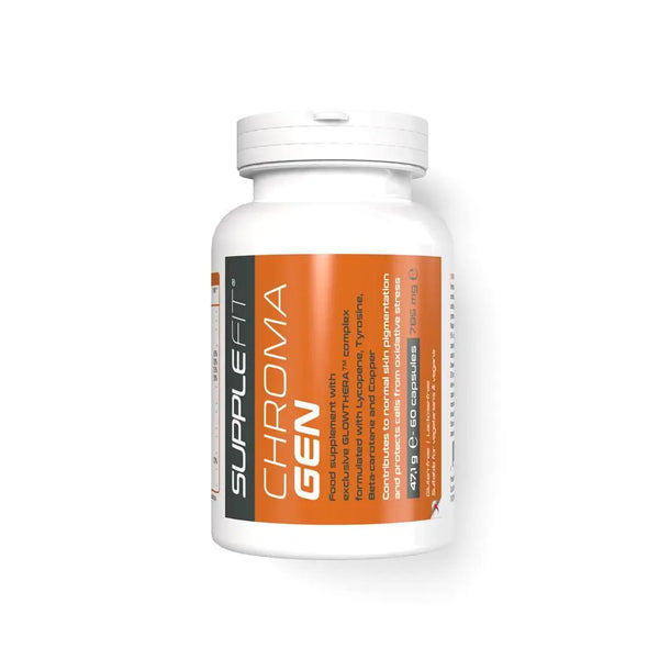 SuppleFit ChromaGen INTB051 – Weiße Dose mit 60 Kapseln, GLOWTHERA™ Komplex für Hautpigmentierung und antioxidativen Zellschutz