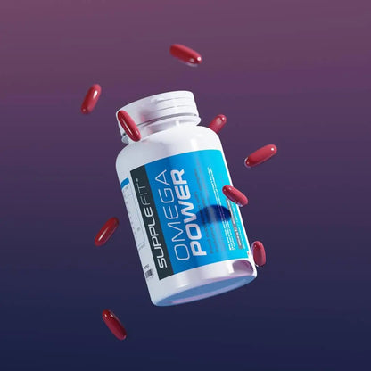 SuppleFit OmegaPower INTB050 – Weichkapseln mit hochdosiertem Omega-3 Fischöl, EPA & DHA für Herz und Gehirn