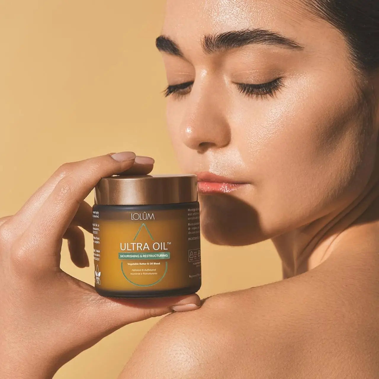 Ultra Oil™ Anwendung – Vielseitige Pflanzenölpflege für Gesicht, Körper & Haare, 80 g Dose