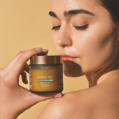 Ultra Oil™ Anwendung – Vielseitige Pflanzenölpflege für Gesicht, Körper & Haare, 80 g Dose